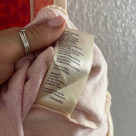 Free People Red and Cream Tank Top - Picture 4 of 6